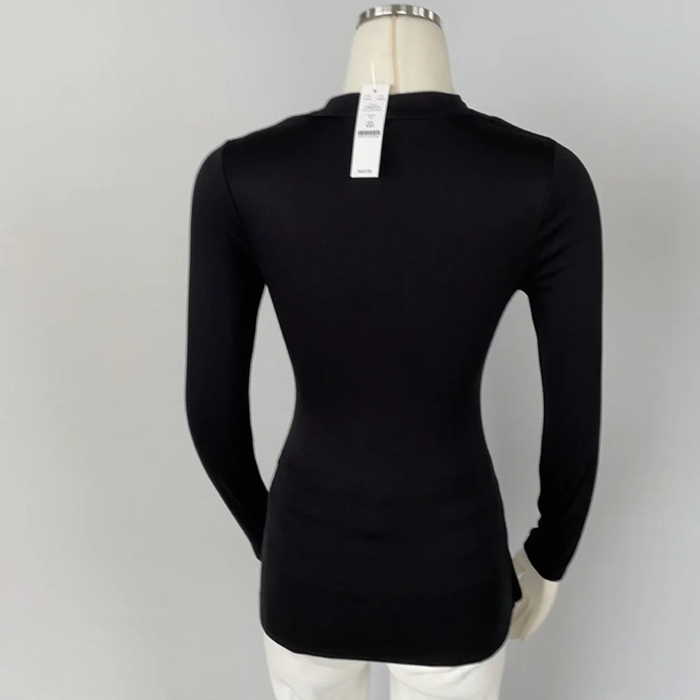 NWT WHBM Draped Neck Jersey Top XXS - Picture 12 of 16